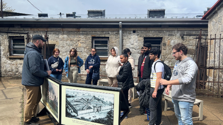 Students on Tour of the Eastern State Penitentiary in Philadelphia